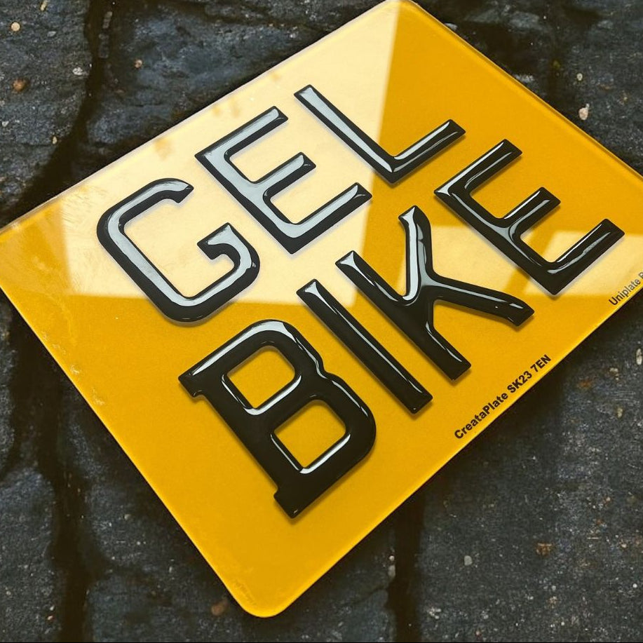 3D Gel Acrylic Motorbike Rear Plate
